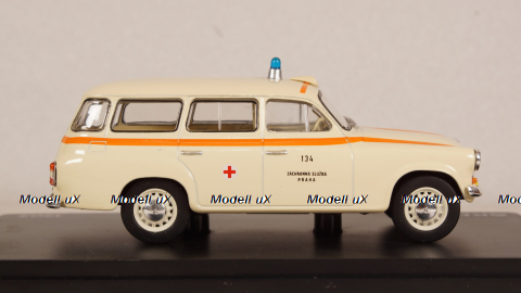 Skoda 1202 SW station wagon AMBULANCE 1964, 143ABSX-728XO, Abrex 1:43