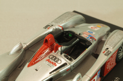 Audi R8 "Last race" #2, winner Lime Rock Park ALMS 2006, silver, S0677, Spark 1:43