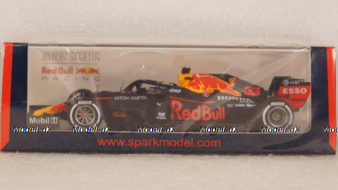 Aston Martin Red Bull Racing RB16 No.33 Red Bull Racing - Winner 70th Anniversary GP 2020 - Max Verstappen, S6479, Spark 1:43