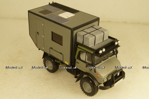 Mercedes Unimog 4х4 Кемпинг серый, KV мастерская 1:43