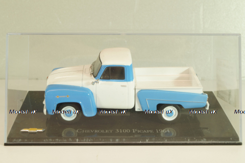 Chevrolet 3100 pickup 1964, white/blue, Altaya 1:43