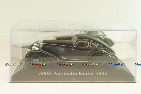 Mercedes-Benz 500 K Autobahnkurier (W29) 1935, black, MBOMS002, Mercedes-Benz Offizielle Modell Sammlung #02, Altaya 1:43