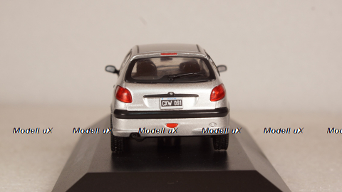 Peugeot 206 XS 1999 silver, Altaya 1:43