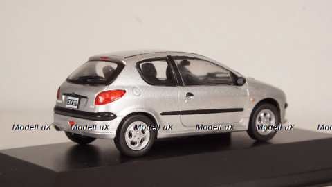 Peugeot 206 XS 1999 silver, Altaya 1:43