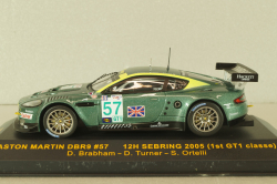 Aston Martin DBR9 #57 12H Sebring 2005 (1st GT1 classe) D.Brabham/S.Ortelli, green, GTM025, IXO 1:43