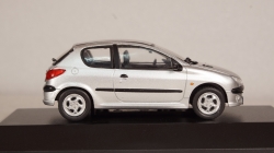 Peugeot 206 XS 1999 silver, Altaya 1:43