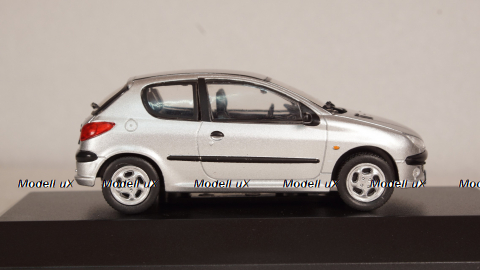 Peugeot 206 XS 1999 silver, Altaya 1:43
