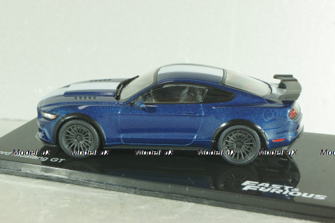 Ford Mustang GT 2015, blue, FF013, Fast & Furious №13, Altaya 1:43