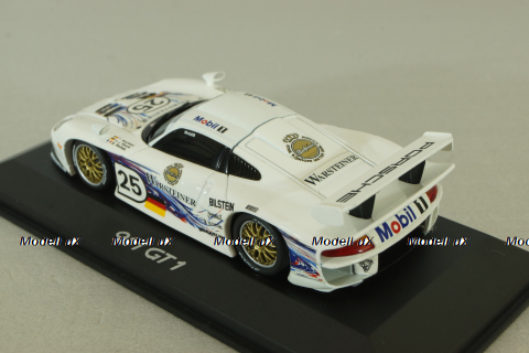 Porsche 911 (996) GT1 ,white, Minichamps 1:43