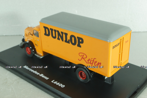 Mercedes-Benz L6600 truck "Dunlop" 1950, orange, 03021, Schuco 1:43
