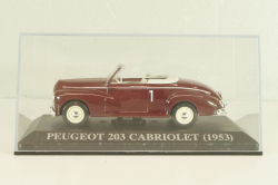 Peugeot 203 Cabriolet 1953, maroon, Altaya 1:43