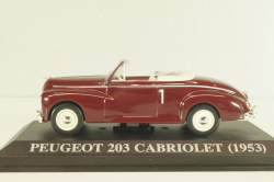 Peugeot 203 Cabriolet 1953, maroon, Altaya 1:43