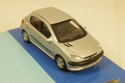 Peugeot 206 Silver, Cararama 1:43