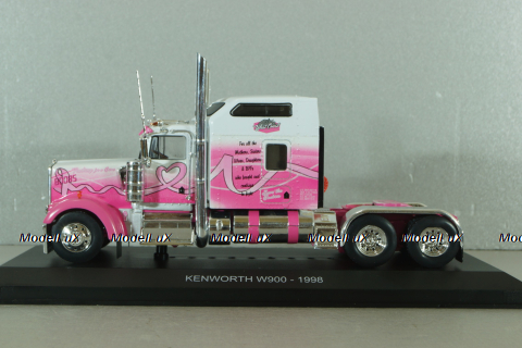 Kenworth W900 6x4 1998, pink, Truck Tuning Collection #15, Hachette 1:43