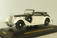 Alvis 4.3 Litre Drophead Convertible 1938, white/black, MUS065, IXOMuseum 1:43