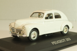 Peugeot 203 1948, white, Atlas 1:43