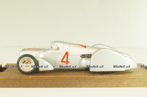 Auto Union Rekordwagen HP 370 #4 1937, silver, R108, Brumm 1:43