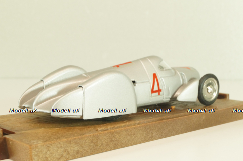 Auto Union Rekordwagen HP 370 #4 1937, silver, R108, Brumm 1:43