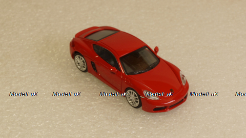 Porsche 718 Cayman 2016 red, 870065222, Minichamps 1:87