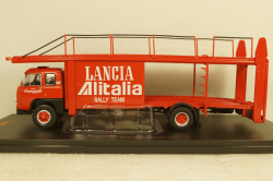 Fiat 673 Race Car Transporter 1976 Lancia Alitalia Rally Team, TRU037, IXO 1:43