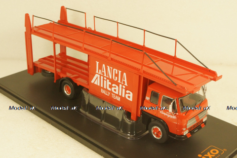 Fiat 673 Race Car Transporter 1976 Lancia Alitalia Rally Team, TRU037, IXO 1:43