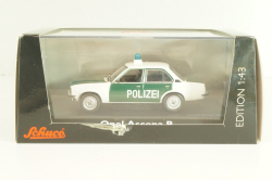 Opel Ascona B Polizei 1976, green/white, 03294, Schuco 1:43
