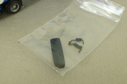 Mercedes SK 1850 LS tractor with semi-trailer "Fahrerschulung" 1994, blue/white, Herpa 1:87