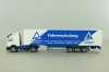 Mercedes SK 1850 LS tractor with semi-trailer "Fahrerschulung" 1994, blue/white, Herpa 1:87