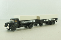 Krupp Mustang with trailer 3-axle, Huppertz, black, 7720, Brekina 1:87