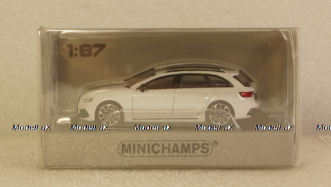 Audi RS4 Avant 2018 white metallic, 870018214, Minichamps 1:87