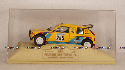 Peugeot 205 Turbo 16 Grand Raid Rally Paris–Dakar 1987 A. Vatanen-B.Giroux, Norev 1:43
