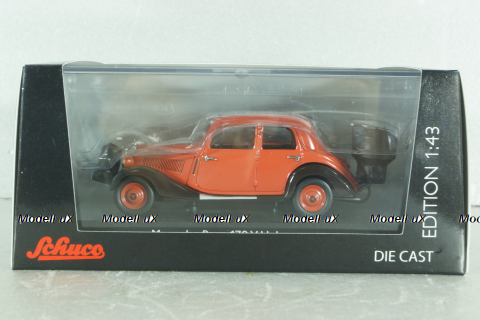 Mercedes-Benz 170V (W136) with Wood Gasifier 1937, red, 450246600, Schuco 1:43