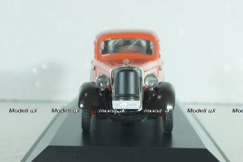 Mercedes-Benz 170V (W136) with Wood Gasifier 1937, red, 450246600, Schuco 1:43