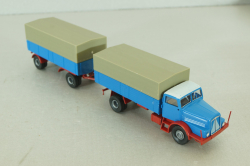 IFA H6 with trailer, blue, 7110, Brekina 1:87
