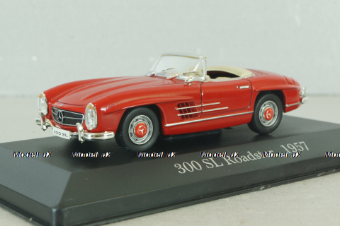 Mercedes 300 SL Roadster (W198) 1963, red, MBOMS057, Altaya, Mercedes-Benz Offizielle Modell Sammlung #61, 1:43