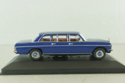 Mercedes 200 D Long (W115) 1973, blue, MBOMS059, Altaya, Mercedes-Benz Offizielle Modell Sammlung #59, 1:43
