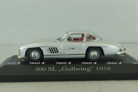 Mercedes 300 SL "Gullwing"  (W198) 1954, silver, MBOMS001, Altaya, Mercedes-Benz Offizielle Modell Sammlung #61, 1:43