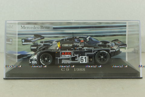 Sauber Mercedes C-9 #61 24h Le Mans 1988 M.BALDI/J.MASS/J.WEAVER, black, MBOMS060, Altaya, Mercedes-Benz Offizielle Modell Sammlung #60, 1:43