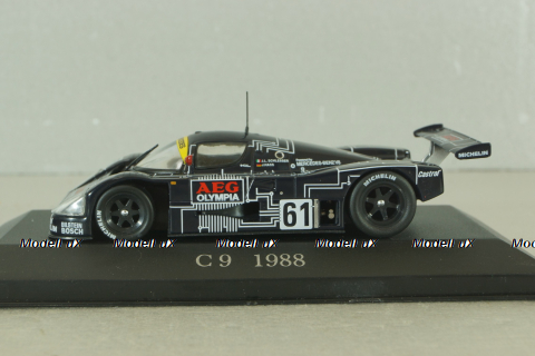 Sauber Mercedes C-9 #61 24h Le Mans 1988 M.BALDI/J.MASS/J.WEAVER, black, MBOMS060, Altaya, Mercedes-Benz Offizielle Modell Sammlung #60, 1:43