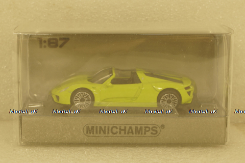 Porsche 918 Spyder 2013 Gelbgrun, 870062134, Minichamps 1:87