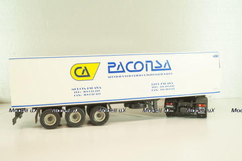 Man 19.502 truck with semi-trailer "Paconsa" 1991 white, Camiones y Autobuses #77, Altaya 1:43