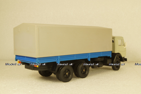 Камаз-5320 бортовой с тентом, серый/синий, Арек 1:43