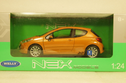 Peugeot 207 Orange, 22492W, Welly 1:24