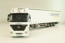 Mercedes-Benz Actros 1841 with semi-trailer "Schenker", white, Tekno 1:50
