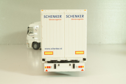 Mercedes-Benz Actros 1841 with semi-trailer "Schenker", white, Tekno 1:50