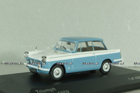 Triumph Herald 1959, blue/white, WB119, WhiteBox 1:43