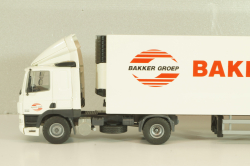 DAF 85 CF tractor with semi trailer "Bakker Logistiek" 2004, white, 53537, Tekno 1:50