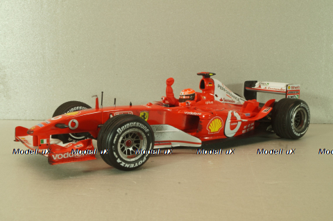 Ferrari F2003-GA Michael Schumacher (999 Grand Prix Points) Winner Canadian GP 2003, dirty vercsion, Hot Wheels 1:18