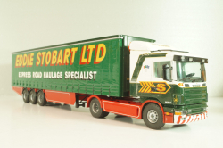 Scania 144L/460 tractor with semi trailer "Eddie Stobart LTD" 1998, white/green, 4418, Tekno 1:50