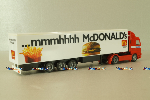 Scania 143M with semi-trailer McDonald's, red/white, 80811, Albedo 1:87